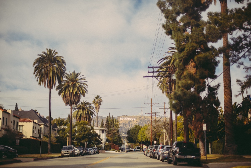 Hollywood sign in California