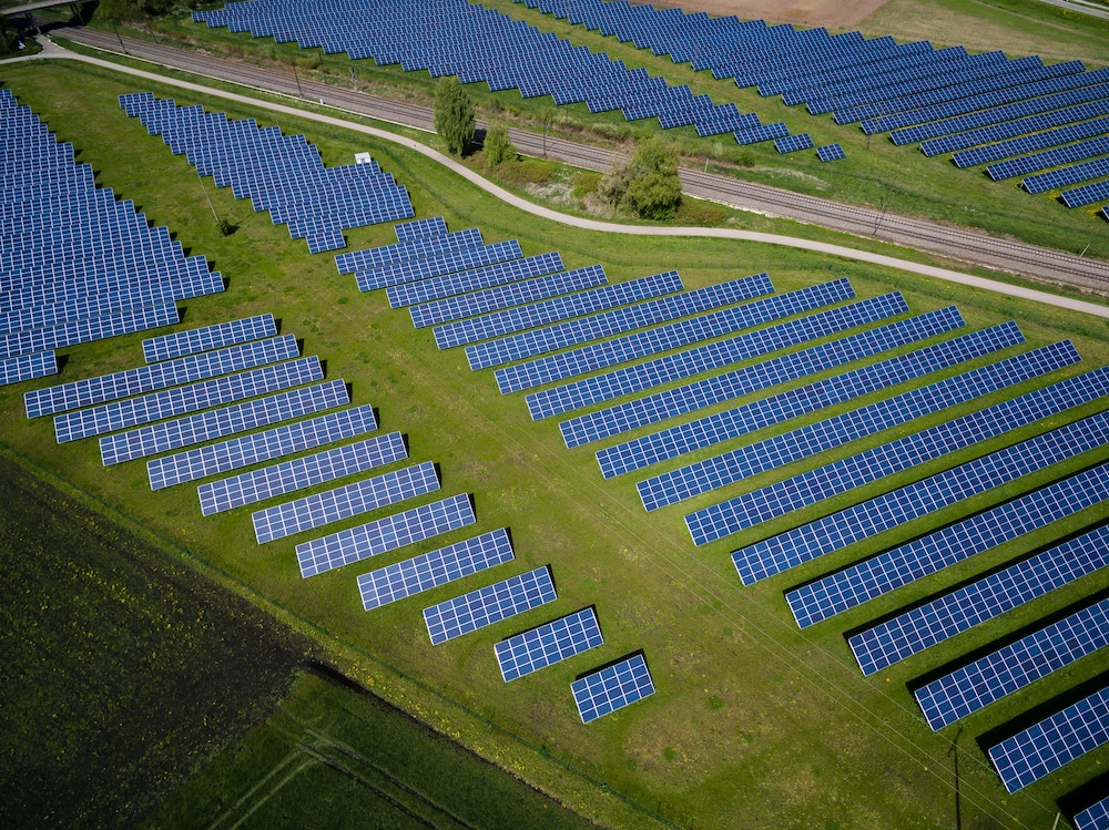 Field of solar panels