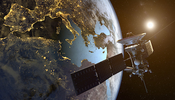 Satellite above earth