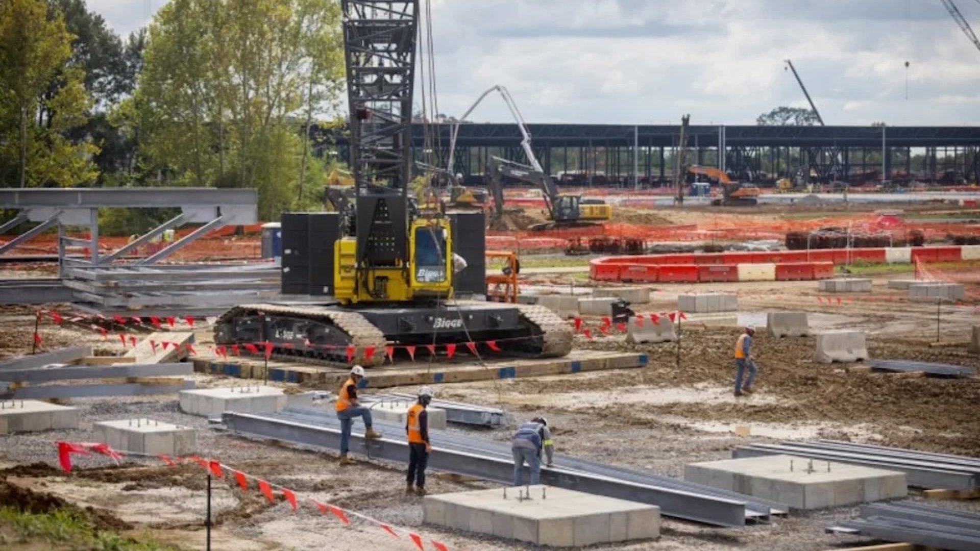 Data center under construction in Saint Francisville, Louisiana
